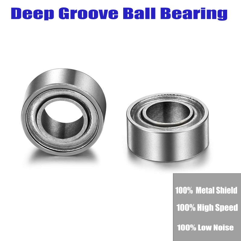 Donepart R166 ZZ Bearing  ID 3/16 inch x OD 3/8 inch x 1/8 inch Miniature Ball Bearing  Metal Shielded and Pre-Lubricated with Grease  3/16 inch Precision Roller Bearing (10 Pack) - Image 2